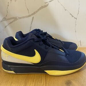 Nike Ja 1 "Murray State" midnight navy & Yellow Men’s Sneakers size 15 VGUC